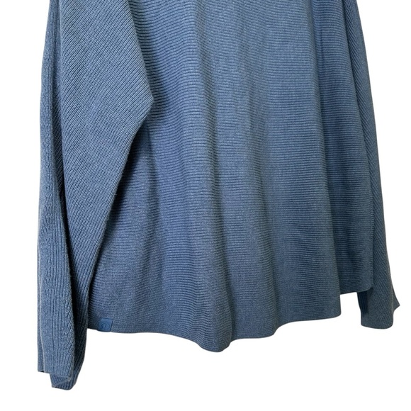 Lululemon Women’s XL Blue Boxy Cotton-Blend Mock Neck Knit Pullover Sweater - Picture 8 of 10